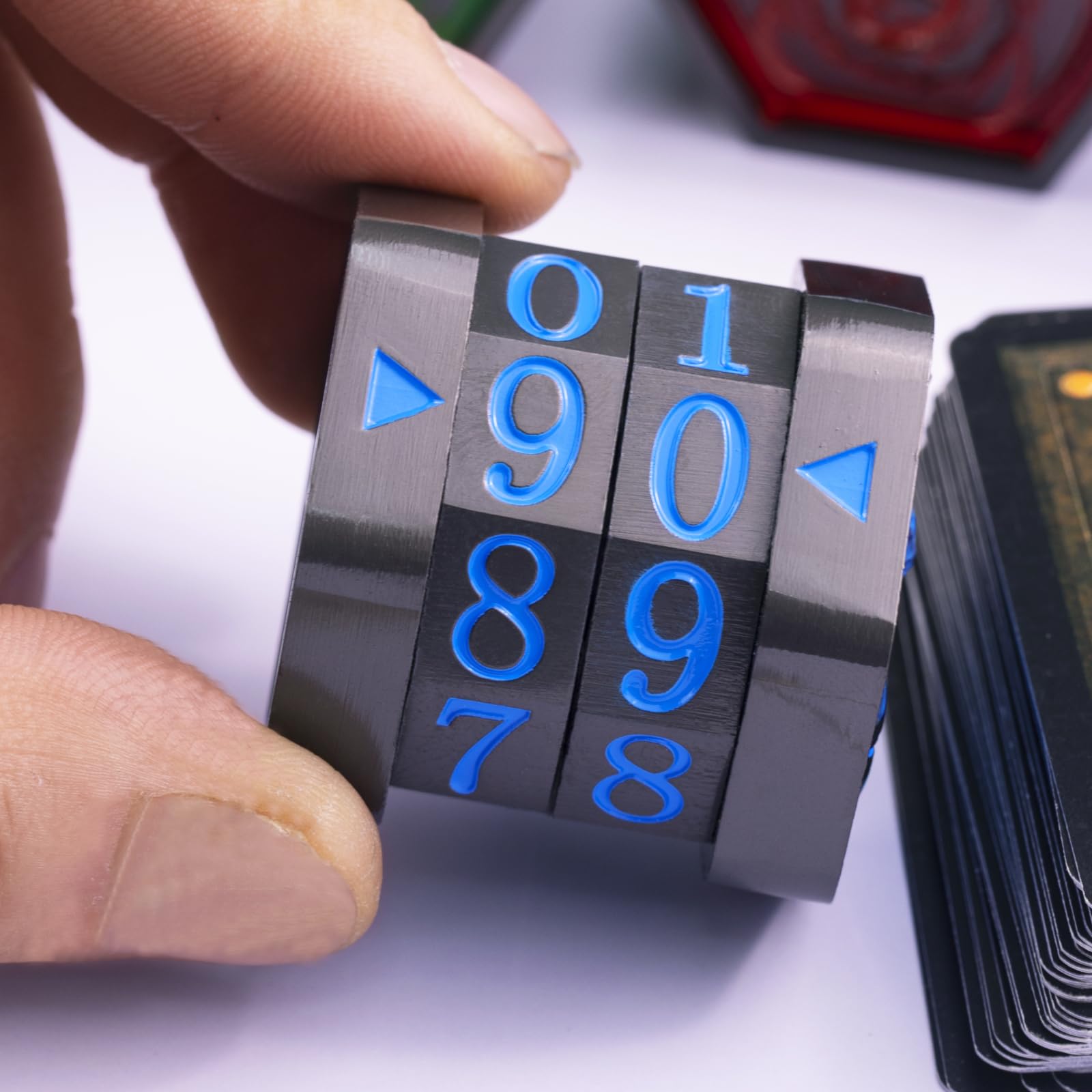 MTG Life Counter MTG Metal MTGs Commander Life Counter Wheel - Aucune installation nécessaire - Emballage cadeau - Convient pour les jeux de société, les jeux de cartes, compatible avec MTG et TTRPG