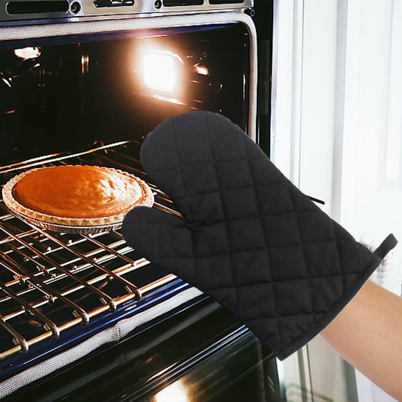 Guanti da cucina, guanti da griglia, resistenti al calore, guanti da | cucina lunghi, anti-scottatura, resistenti al calore e antiscivolo, guanti lunghi spessi e flessibili p