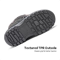 Vista 4 de DREAM PAIRS Botas de nieve de invierno con forro de piel sintética para niños y niñas