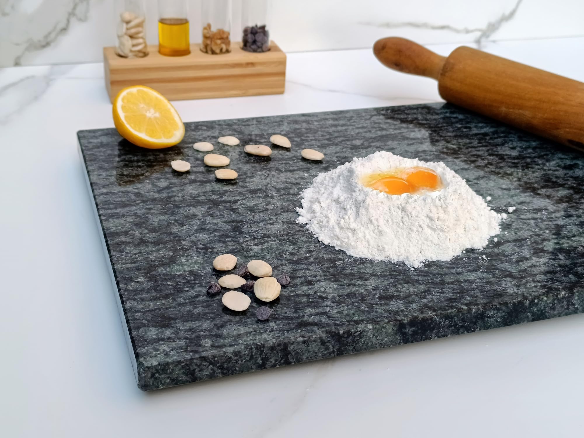 LOANE - Planche à découper pour cuisine - Planche à découper pour pâtisserie, planche à découper cuisine, planche à pétrir, protecteur de plan de travail (Van gogh vert)