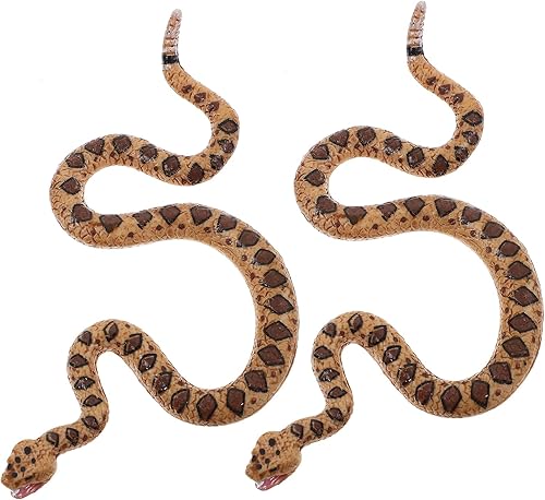 Miniatura 1 de Ipetboom 2 piezas de serpientes de goma realistas de serpientes falsas realistas de serpiente falsa de Halloween bromas de serpiente para adultos,