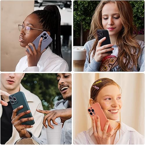 Miniatura 2 de ROTON Funda para iPhone 12 Pro, funda cuadrada de silicona líquida, protección mejorada de la cámara, funda antiarañazos a prueba de golpes con