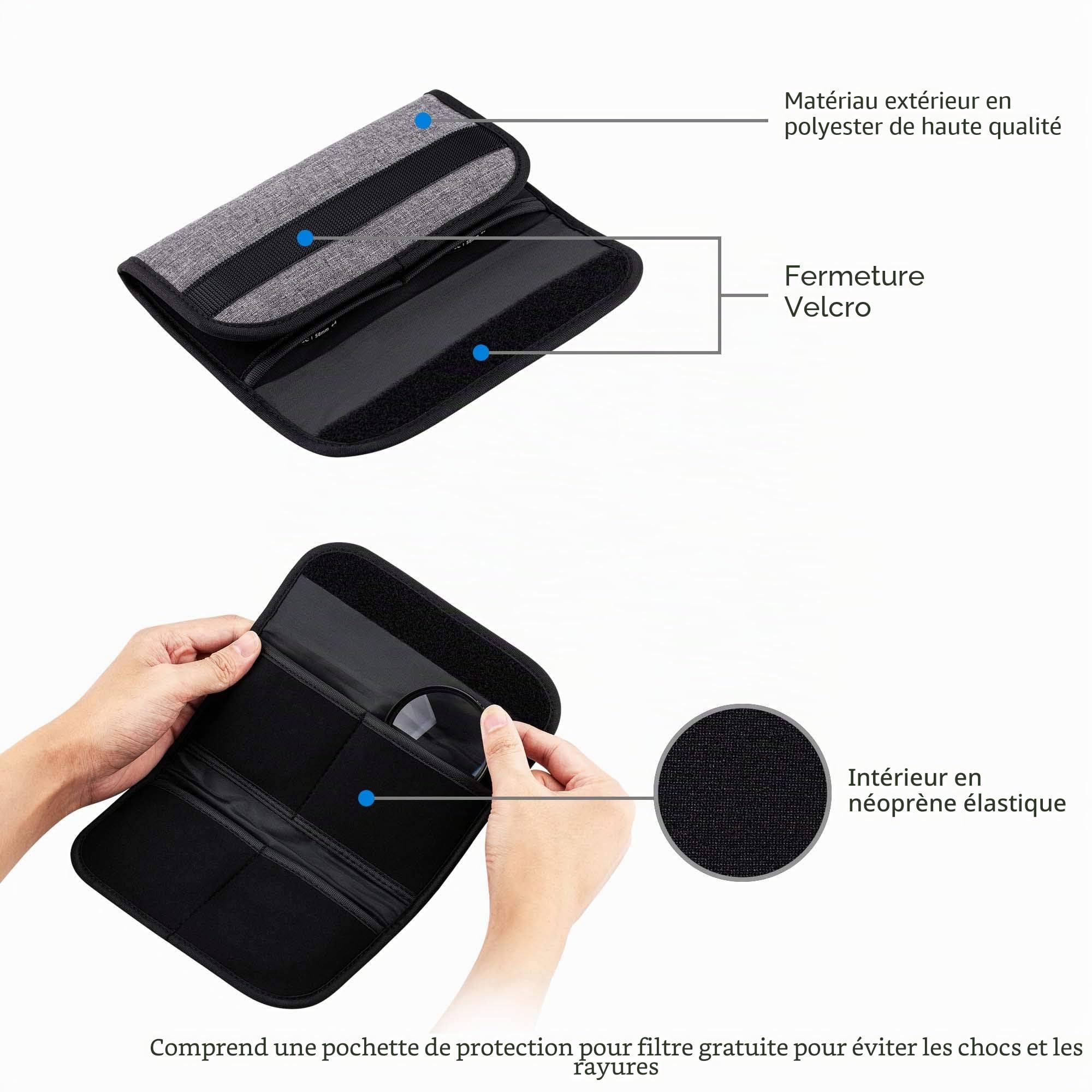 JJC Kit de filtres Macro 52 mm (+2, 4, 8, 10) avec Pochette de Filtre pour Nikon D90 D750 D7500 D5600 + AF-S DX NIKKOR 35 mm f/1.8G et Autres objectifs filetés 52 mm