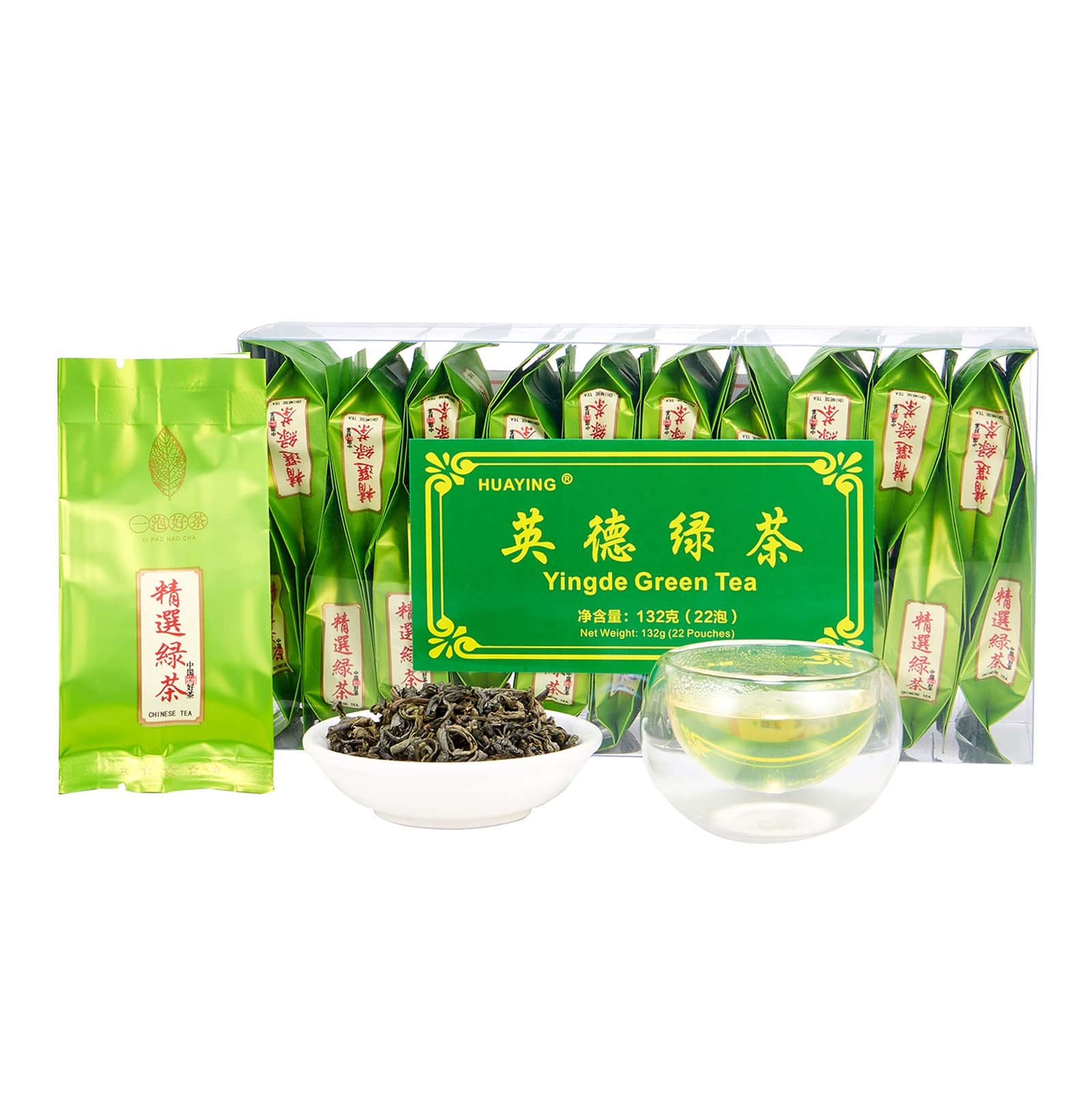 Chinese Green Tea Loose Leaf, Chinese Yingde Green Tea, Loose Leaf Tea, 4.6 oz/132g, Pack of 22 Steeps
