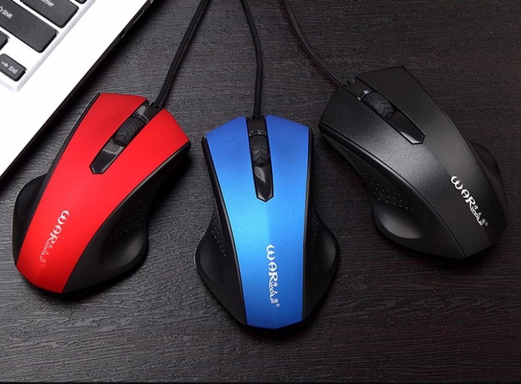 theshy Firewolf m-605 Wired Gaming Maus Schwarz Schwarz Rot 1600dpi 3D-Tasten USB Wired Gaming Spiel Maus Mäuse für PC Laptop Rot Rot