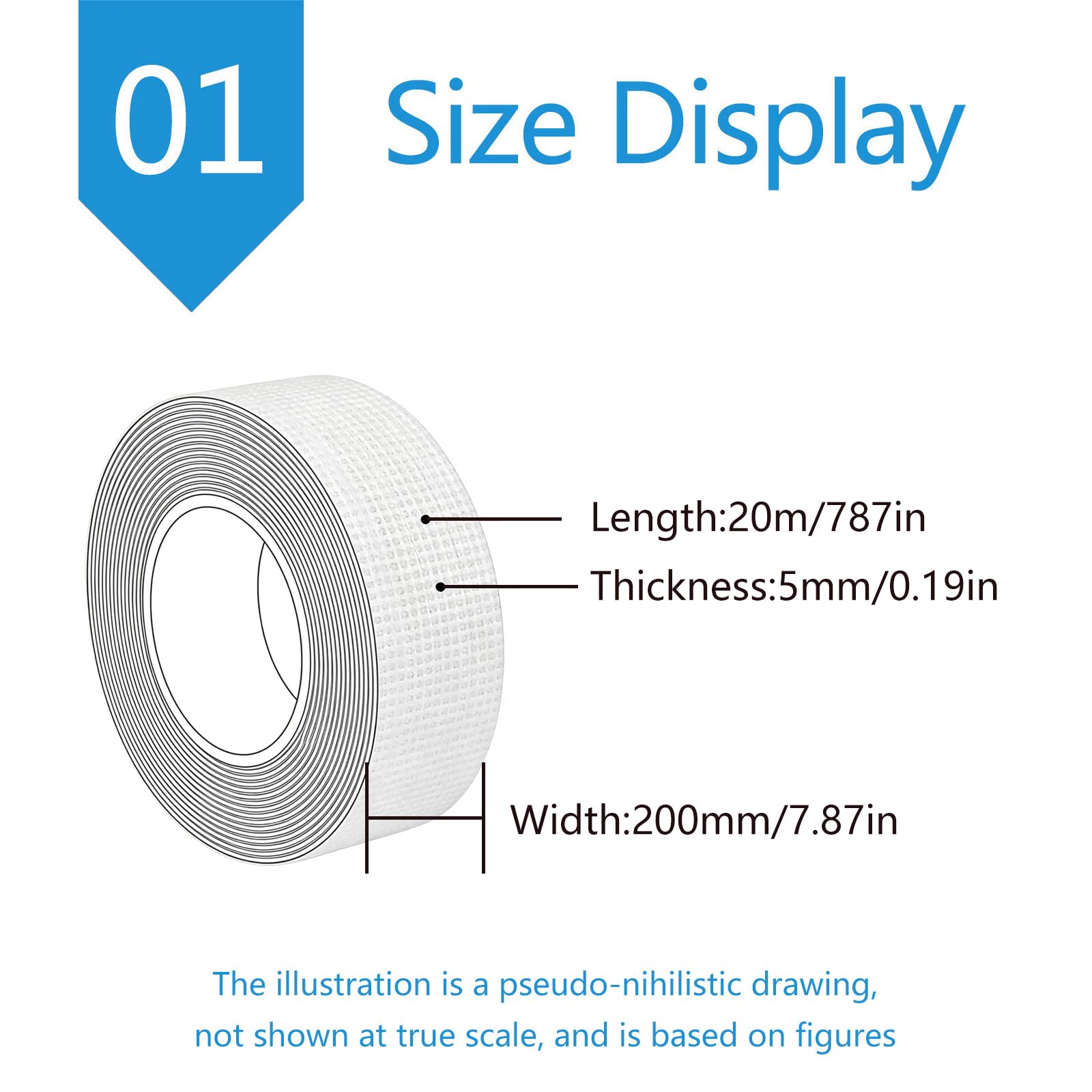 Nastro isolante in fibra ceramica | Dimensioni multiple spesse 5 mm for isolamento ad alta temperatura(Width:40mm,Length:20M)