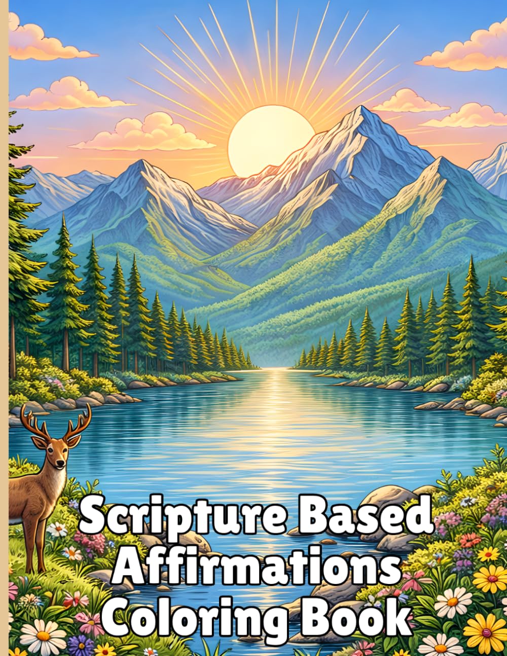 Scripture-Based Affirmations: Coloring Book for Adults and Teens