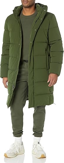 Amazon Essentials Mens Hooded Long Puffer Coat