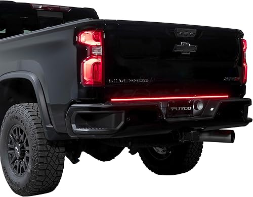 Miniatura 2 de Putco Barra de luz LED de hoja de 60 pulgadas para portón trasero, LED rojo/blanco y arnés de conexión rápida Plug-N-Play, compatible con Chevy