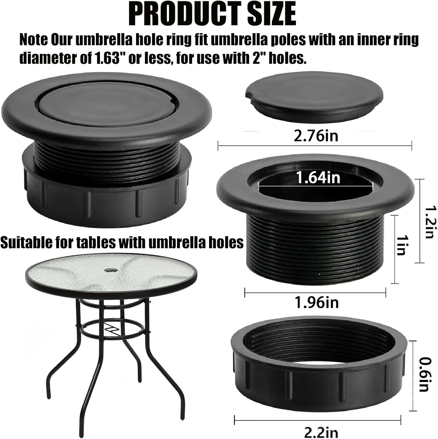 Elevate Your Outdoor Experience: Reviews of the Patio Table Umbrella Hole Ring Plug Cap Set