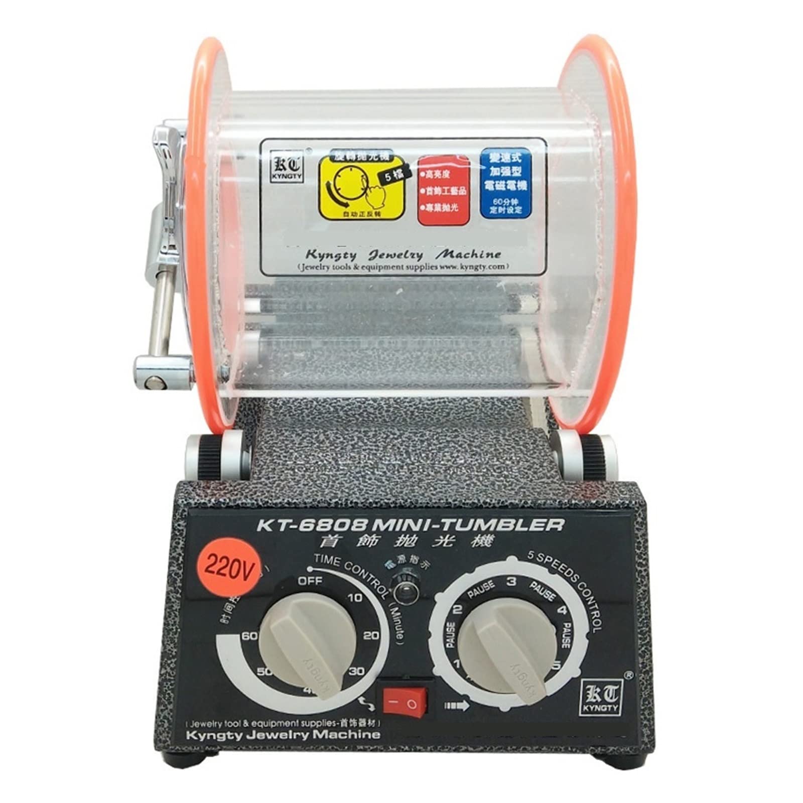 Lpuhhda One Color 3 Kg Drum Polishing Machine, Jewelry Rotary Tumbler, Tumbling Mini-Tumbler Rotary Tumbler Polishing Machine Jewelry Polisher