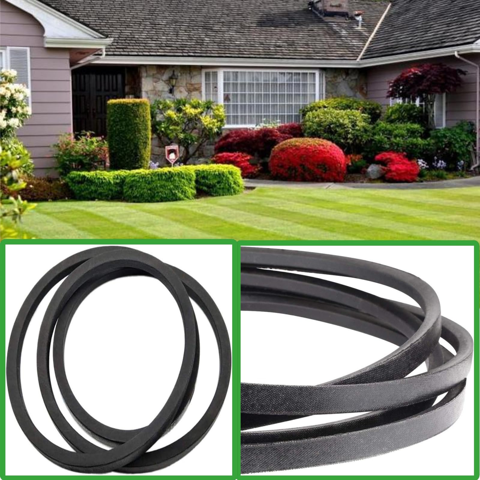 2pk Courroie de plateau de 42 pouces 954-04060C 754-04060C (1,27 cm x 24,38 m) Remplace pour MTD Cub Cadet Troy-Bilt LT1042 John Deer GX10851 Sabre 1438GS Tondeuses à gazon 754-04060B 954-04060B 754