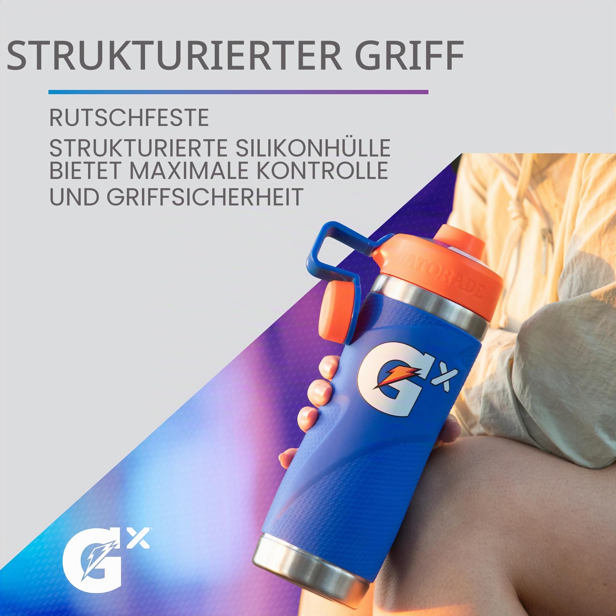 Gatorade Gx Edelstahlflasche, Weiß, 907 ml