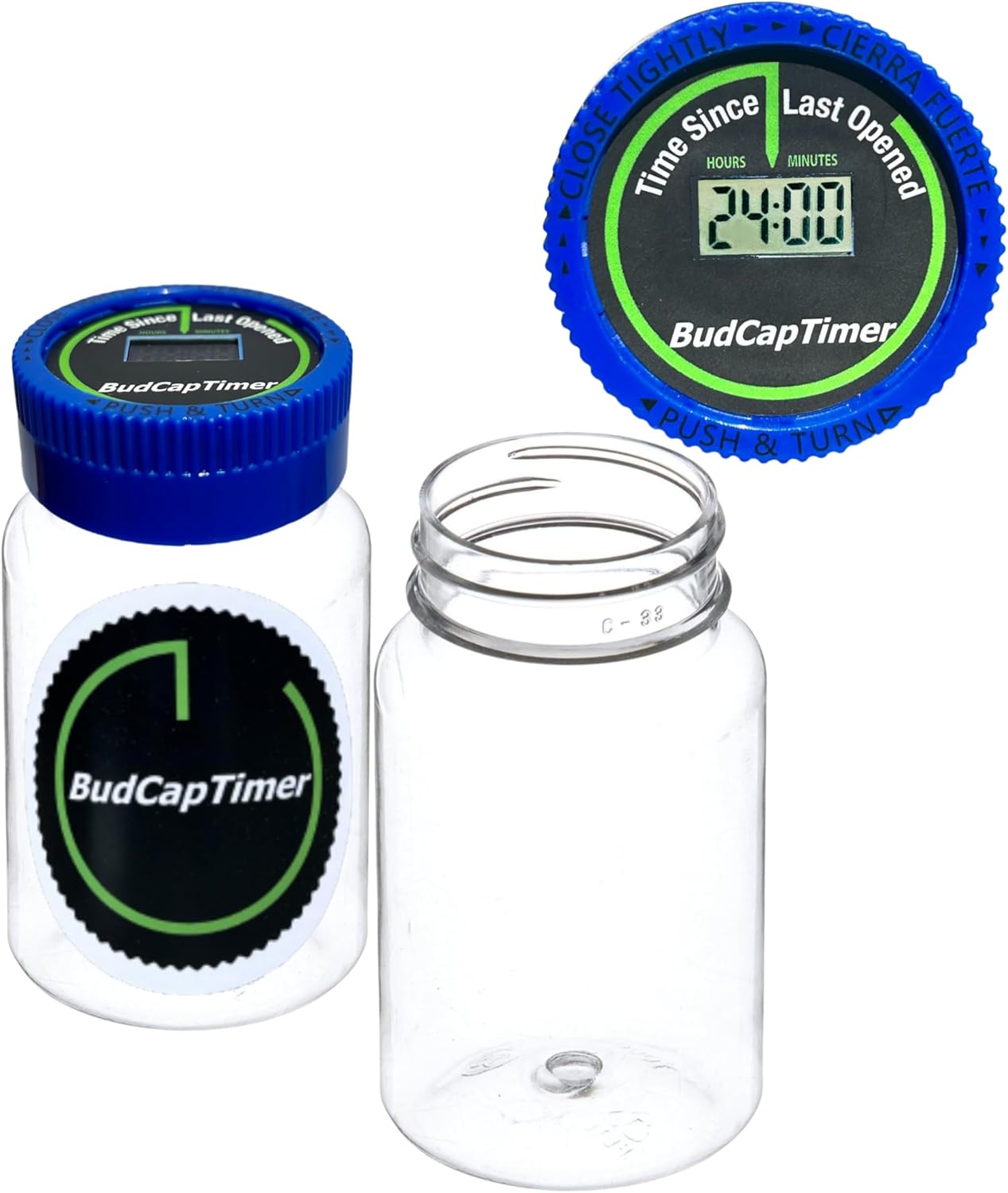 2Pack BudCapTimer Time Since Last Opened Medication Pill