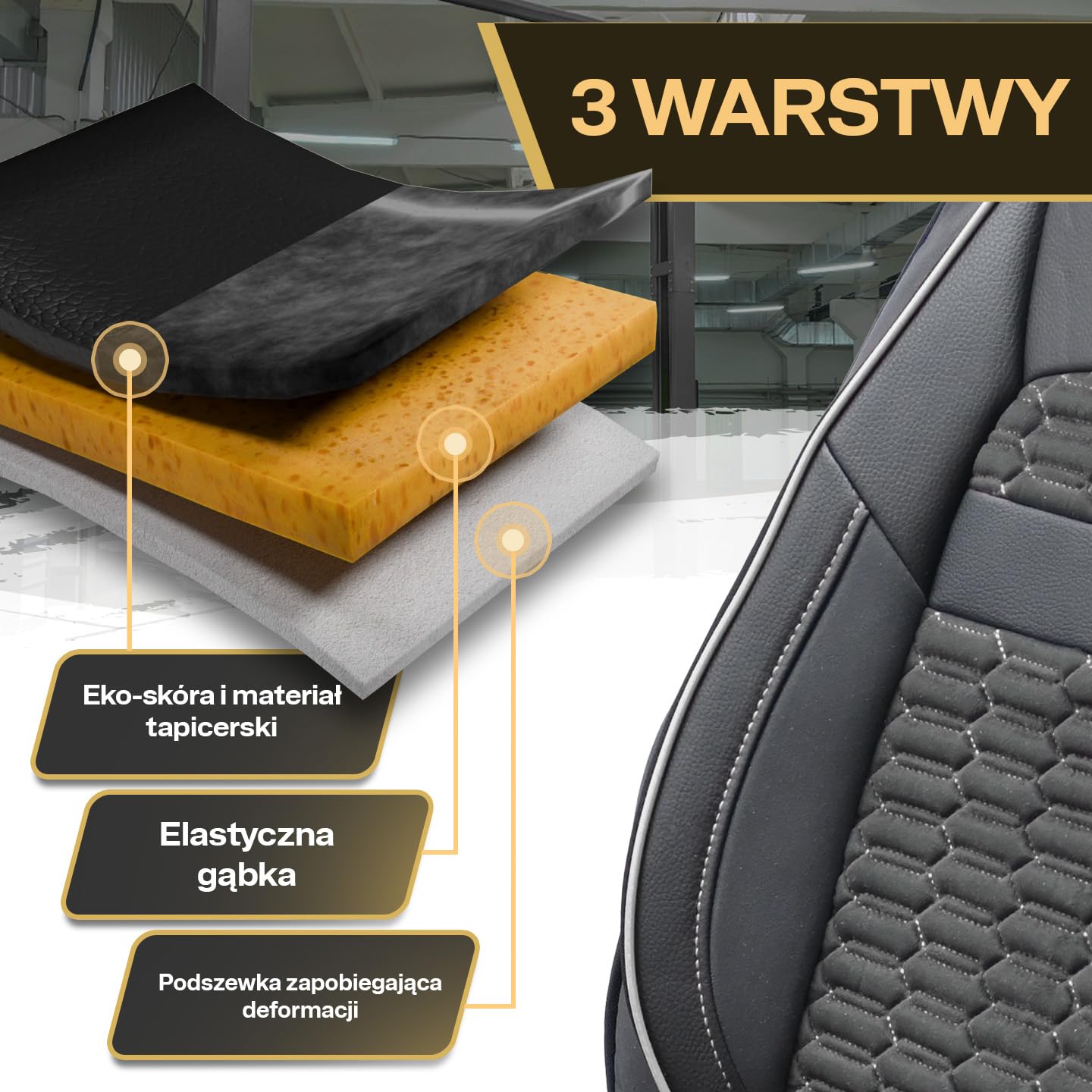 Lucaro Pokrowiec uniwersalny do wszystkich modeli samochodów z ekologicznym pokrowcem TORO Czarny i szary - Pokrowce i ochraniacze na samochód Idealny jako akcesorium samochodowe