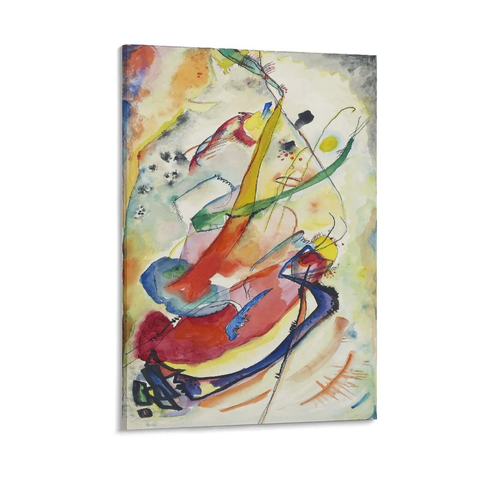 Entwurf Zu Einem Wandbild Für Edwin R. Campbell Nr. 1 (1914)Wassily Kandinsky Famous Paintings Posters Art Print Wall Photo Paint Poster Hanging Picture Family Bedroom Decor Gift 16x24inch(40x60cm)