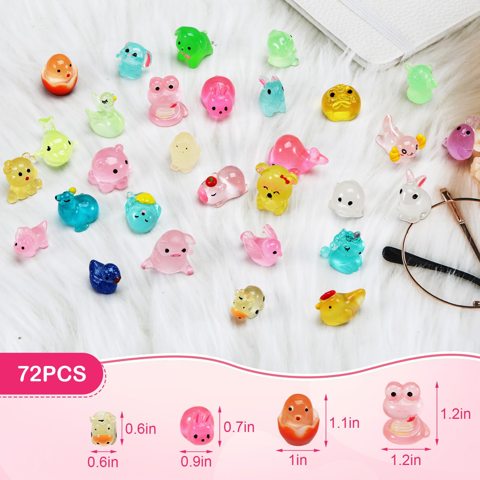 tlidfgeo 72pcs Mini Resin Animals - Image 2