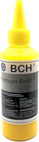 BCH Tinta para impresora DTF de alta calidad, 3.4 fl oz, color amarillo para impresión de transferencia de calor directa a película..