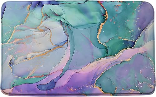 Tapete de baño de mármol rosa Truquoise con textura abstracta y moderna, rayas doradas, de lujo, acuarela, geométrica, tinta artística, impresión