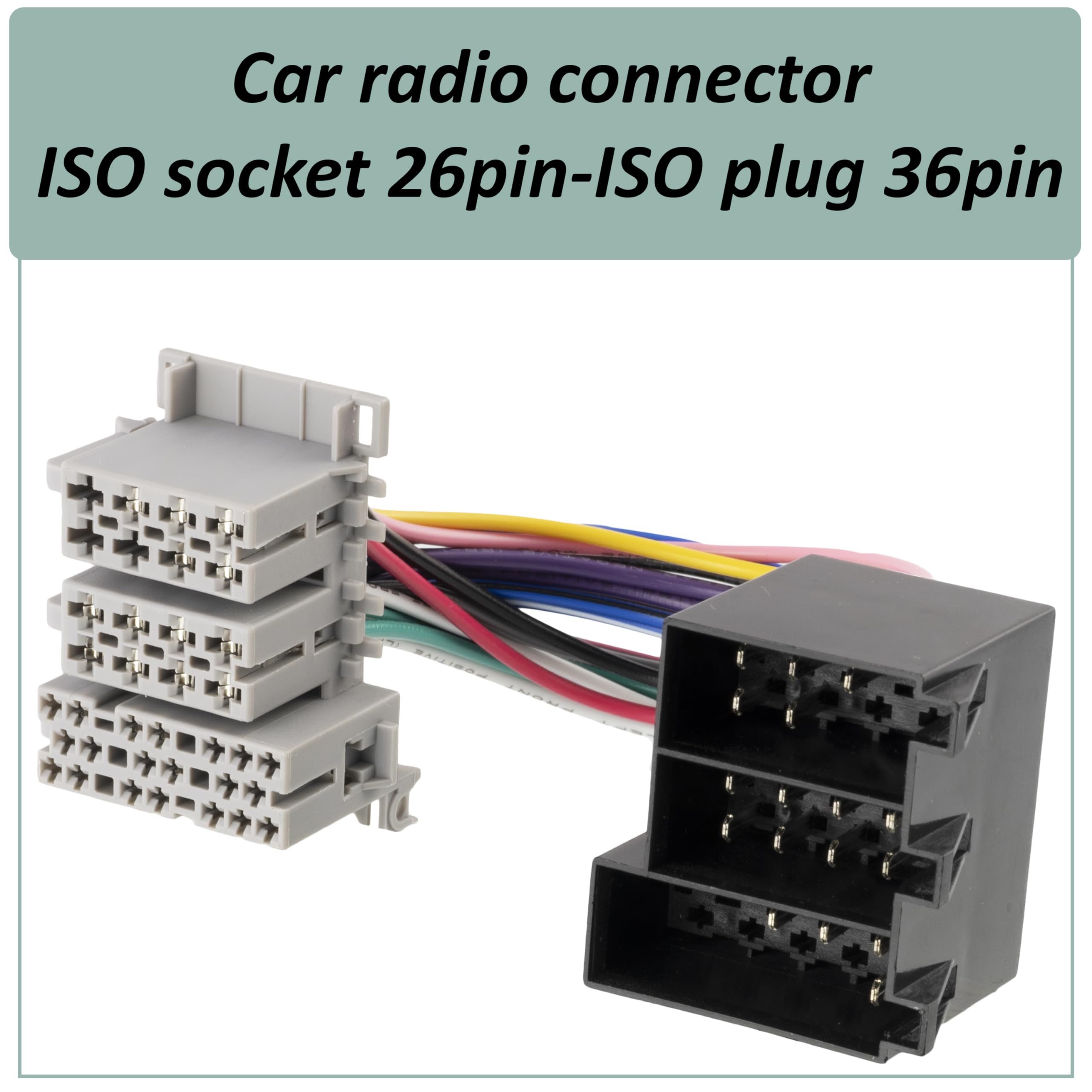 Connettore ISO Per Autoradio - Set Da 2, Femmina, Per Collegamenti Audio E Alimentazione