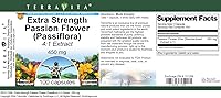 Vista 4 de Extracto de flor de la pasión extra fuerte (Passiflora) 41 - 450 mg (100 cápsulas, ZIN 511269) - Paquete de 3