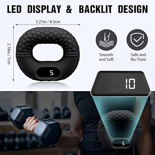 Miniatura 5 de Grip Strength Trainer for Muscles Wrist Thumb Pain & Stress Relief Hand Grip Strengthener with LED Counter Display Forearm Strengthener for Rehab