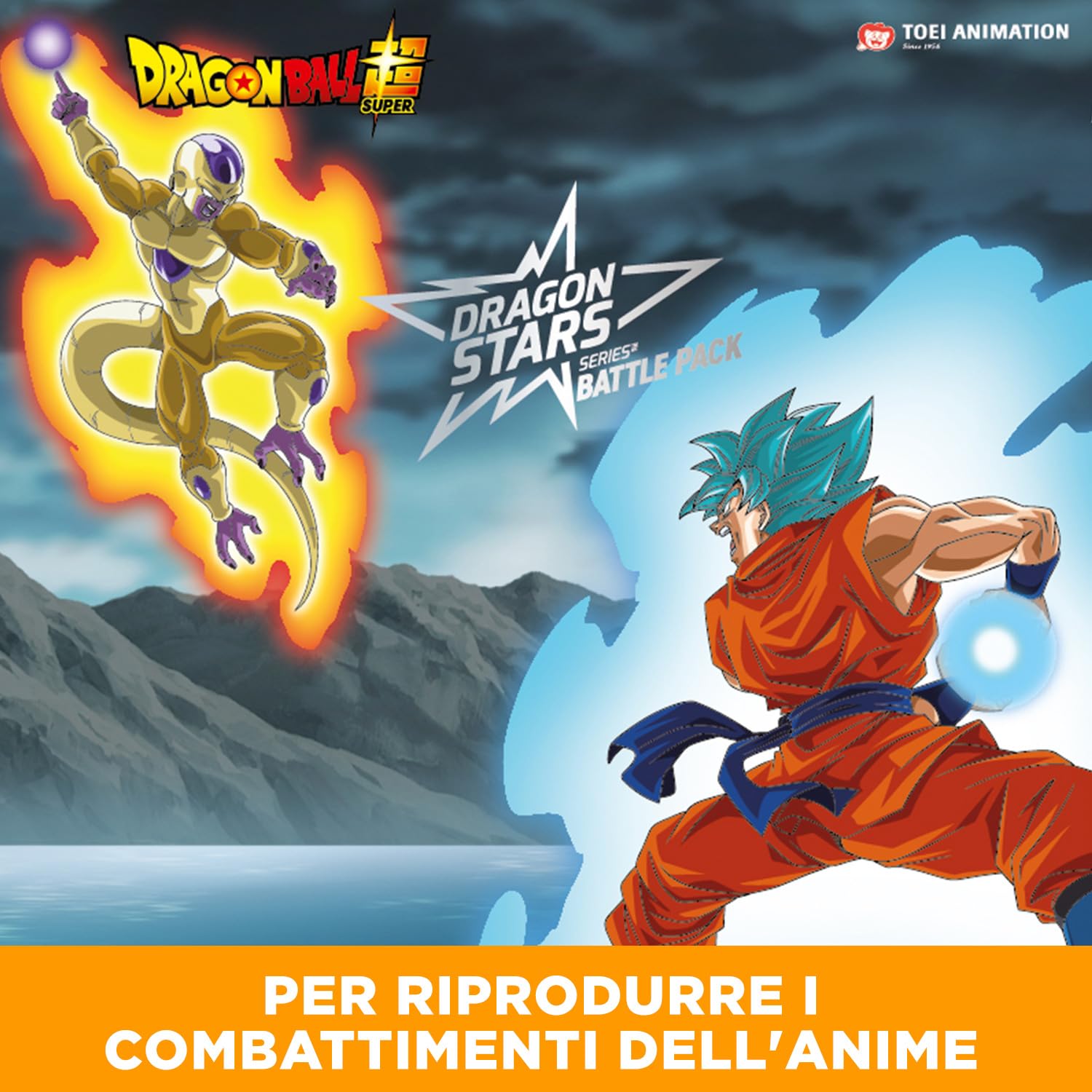 BANDAI - Dragon Ball Super - Figura Dragon Stars 17 cm - Battle Pack - Golden Freezer vs Super Saiyan Blue Goku - 37169