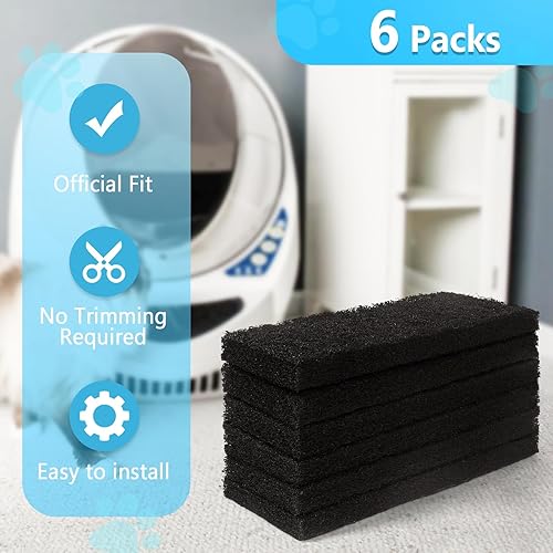 Miniatura 5 de CATLINK - Filtros de carbón activado de la caja de arena para gatos, solo para Scooper Luxury ProLuxury Pro-XYoungYoung Pro-X (6 almohadillas)