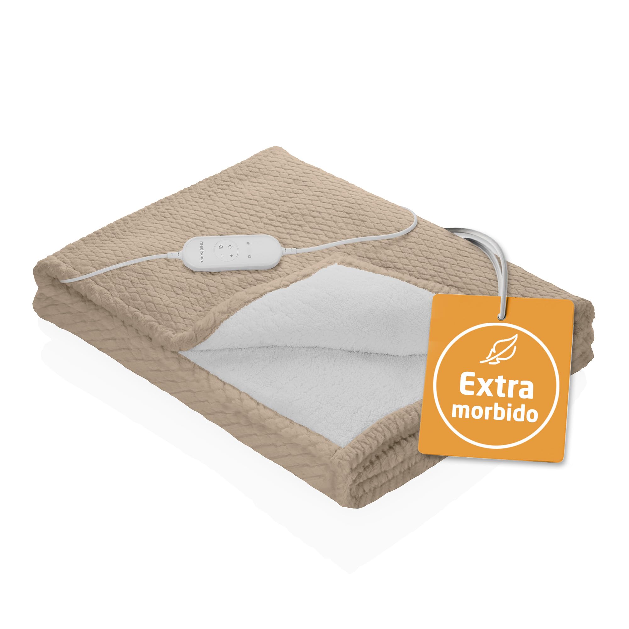 medisana HB 419 coperta termica elletrica, coperta riscaldante morbidissima | con 9 livelli di calore, scaldino elletrico extra morbido con spegnimento automatico, protezione contro surriscaldamento