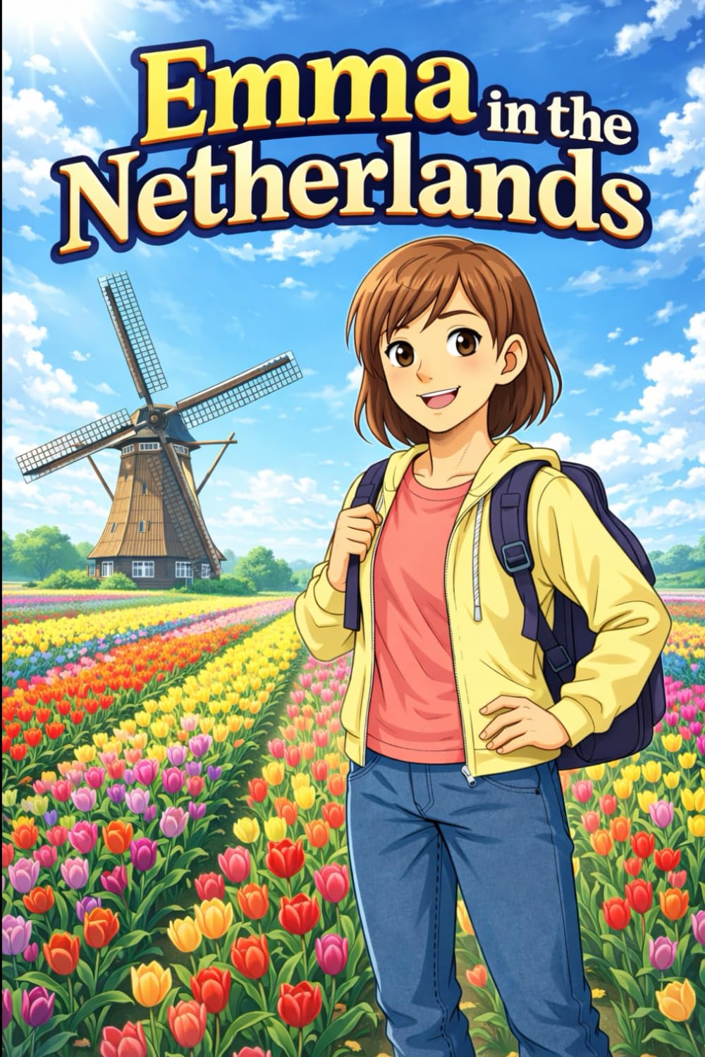 Emma in the Netherlands: A Simple Story in Easy English for Kids and Early Learners, with Short Sentences, Visual Storytelling, Supporting Reading ... Development (Easy English Travel Stories)