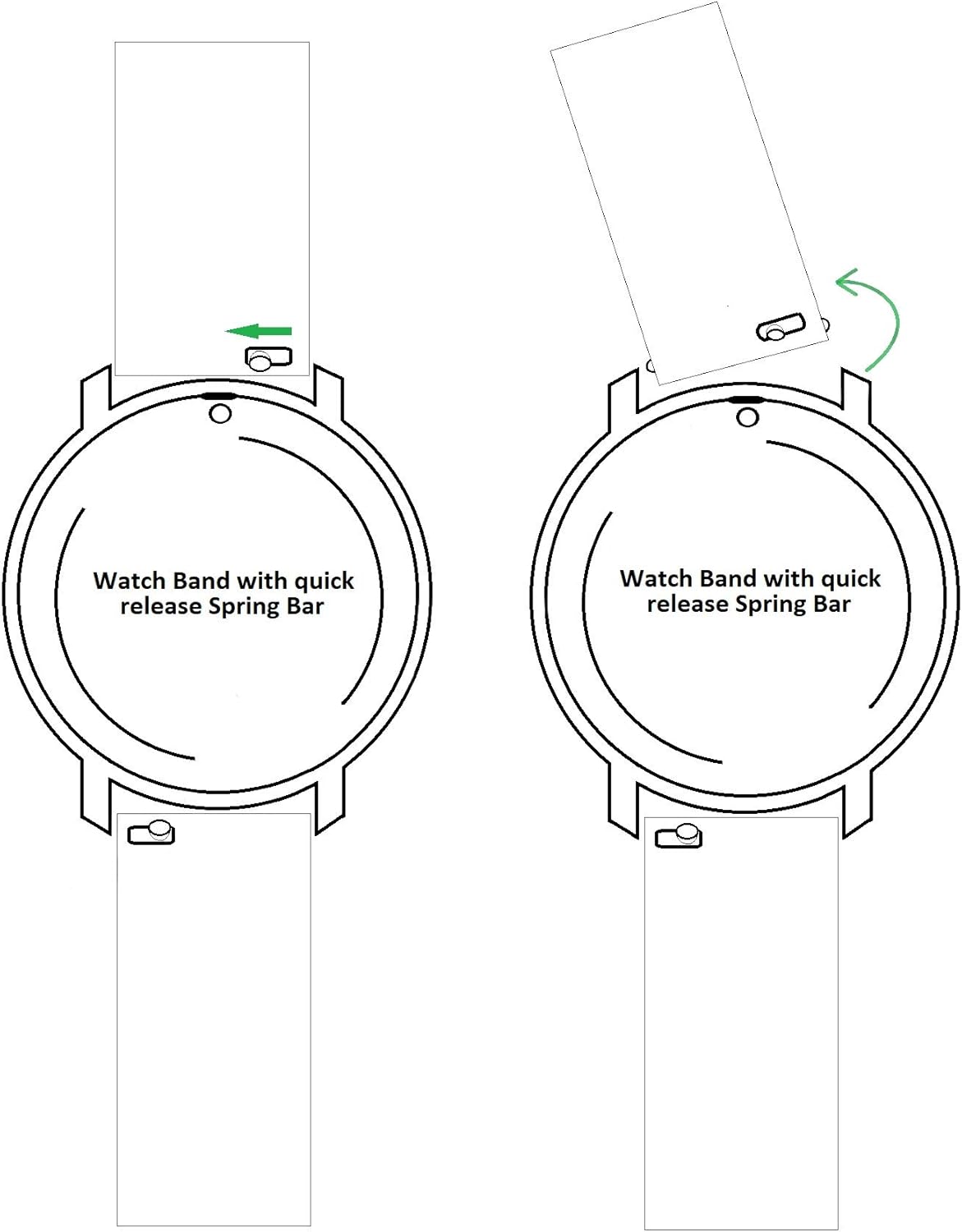 Alpine Hand made genuine full grain leather watch strap with quick release spring bars - Black, Bown, Red, Navy - 18mm, 20mm, 22mm