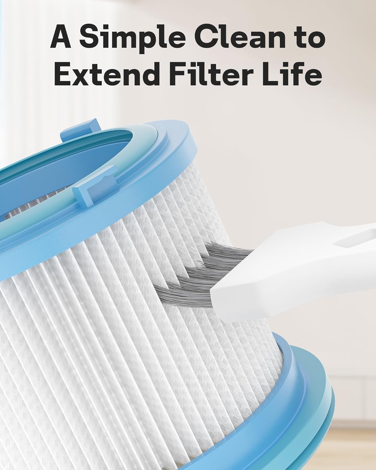 Leemone Vacuum Filters Replacement for Bissell Powerclean Furguard 280W Model 4052 4039 4137,Powerclean Furfinder 200W Self-Standing Cordless, 4 Filters and 4 Pre-Filter Pads Set included