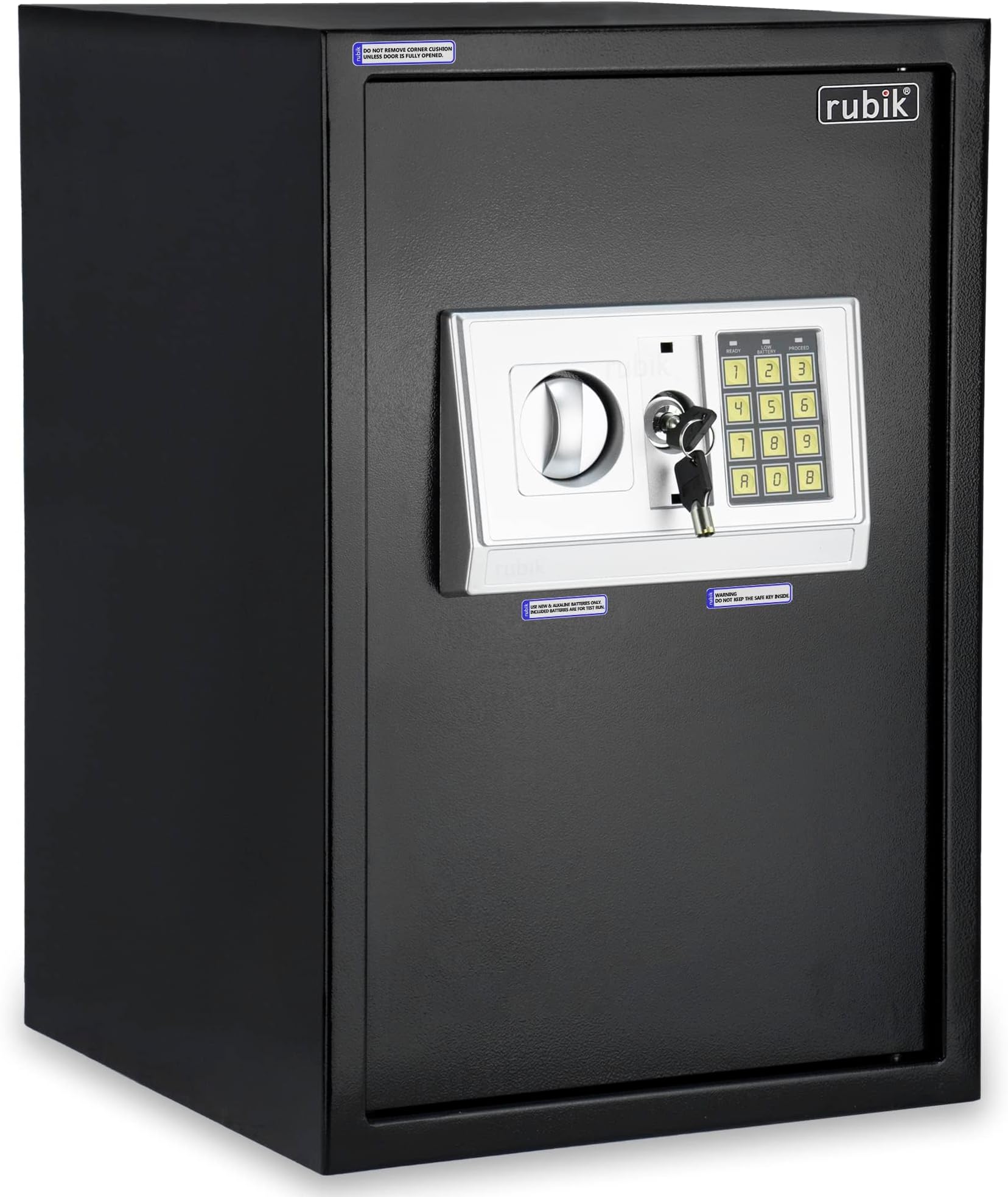 Safe Box Large for Home Office with Digital Combination Lock and Emergency keys Protects Money Documents Jewelry (Size 50x35x30cm) Black