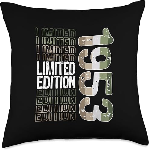 Miniatura 4 de Limited Edition Vintage 1953 Retro Birthday Throw Pillow