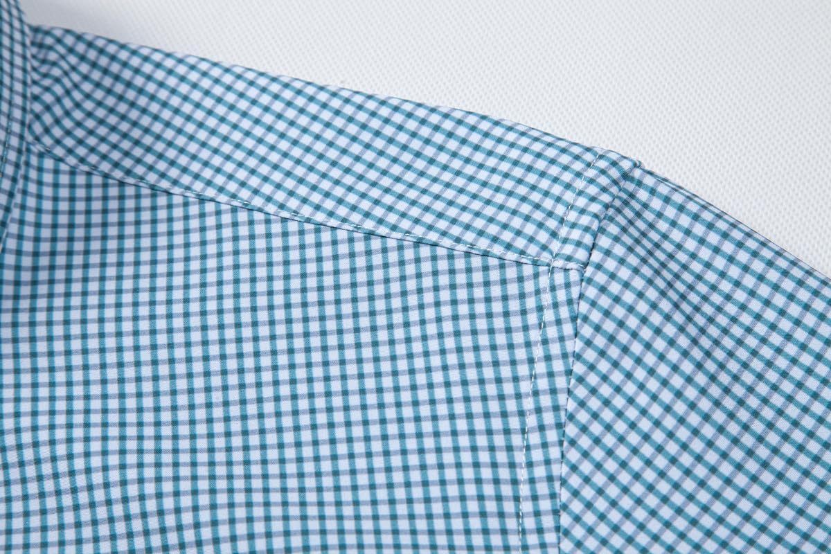 Mens Dress Shirts Stretch Long Sleeve Button Down Shirts Print Regular Fit Casual Busines Shirt - Image 4