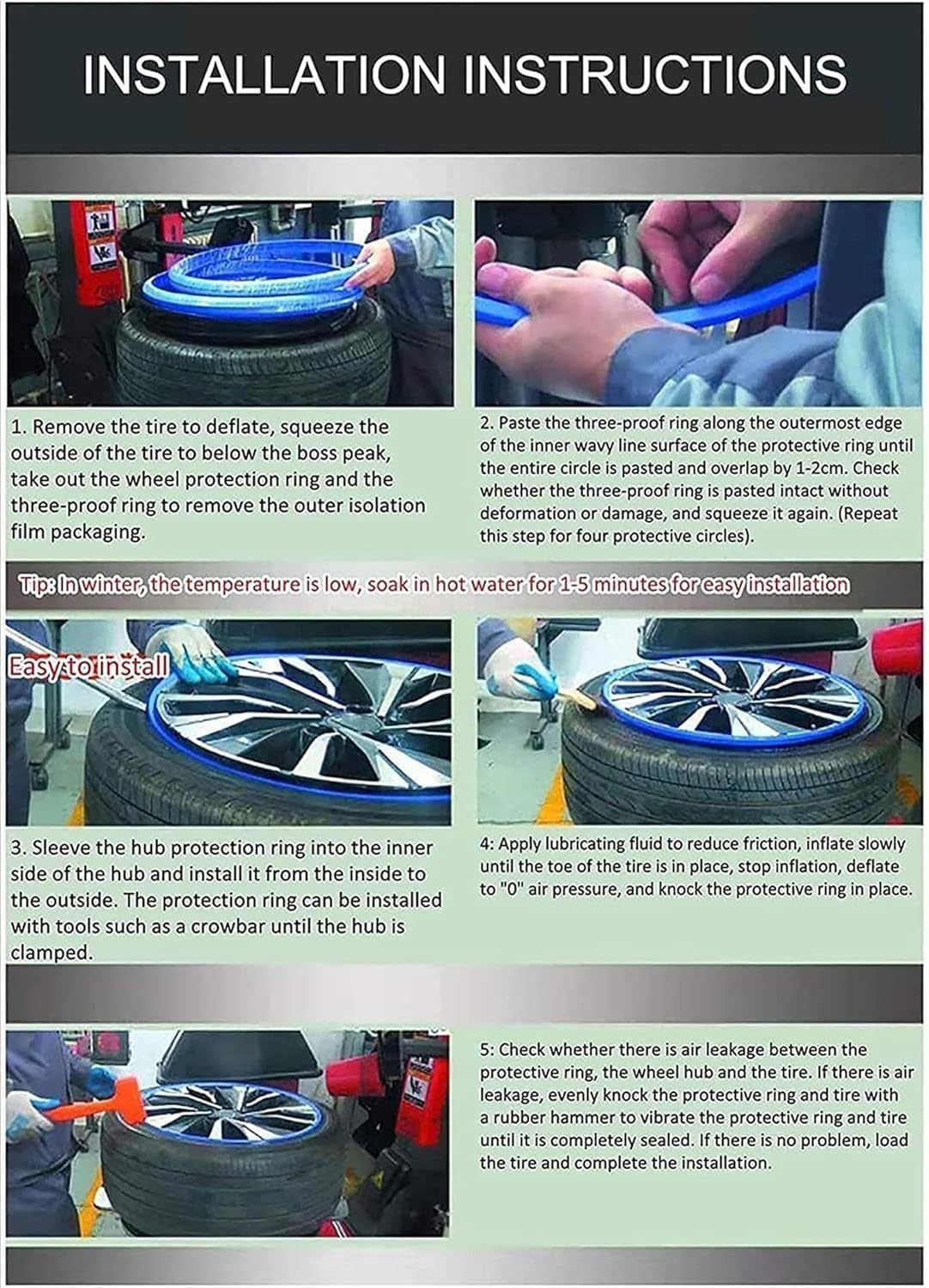 Wheel Protector Wheels Rim Protectors, 4PCS Wheel Edge Trim Protector Ring, for All Car Models,Anti-Collision Anti-Scratch Car Refit Trims Kit.16-20 Inch Universal Tire Rim (Size:17inches,Color:Blue)