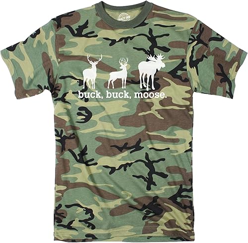 Buck Buck Moose - Camiseta de camuflaje divertida para chicos de caza de ciervos