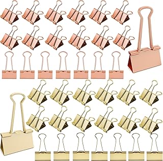 40個入り ダブルクリップ，BetterJonny ダブルクリップ19mm ペーパークリップ クリップ 可愛い 金属製 文房具 事務用品 書類整理 かわいい