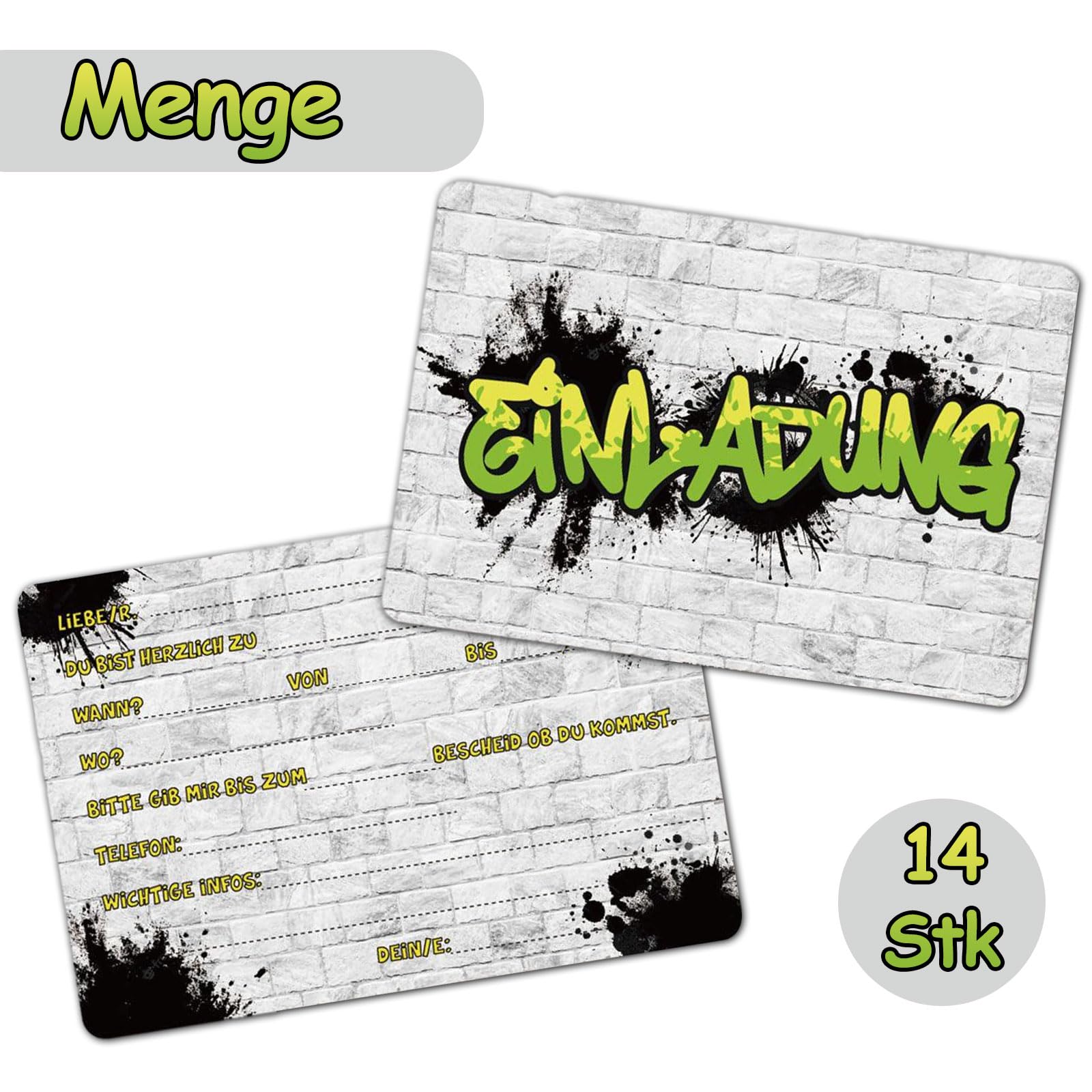 Invitations à 11e Anniversaire Boy Confetti Modern