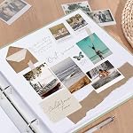 1DOT2 12x12 Inch Large 3 Ring DIY Scrapbook Photo Album with 40 Plastic Sleeves 80 White Pages Linen Cover Blank Scrapbooks, 12 x 12 Scrap Book Albums for Baby Travel Wedding kids(Sage Green)