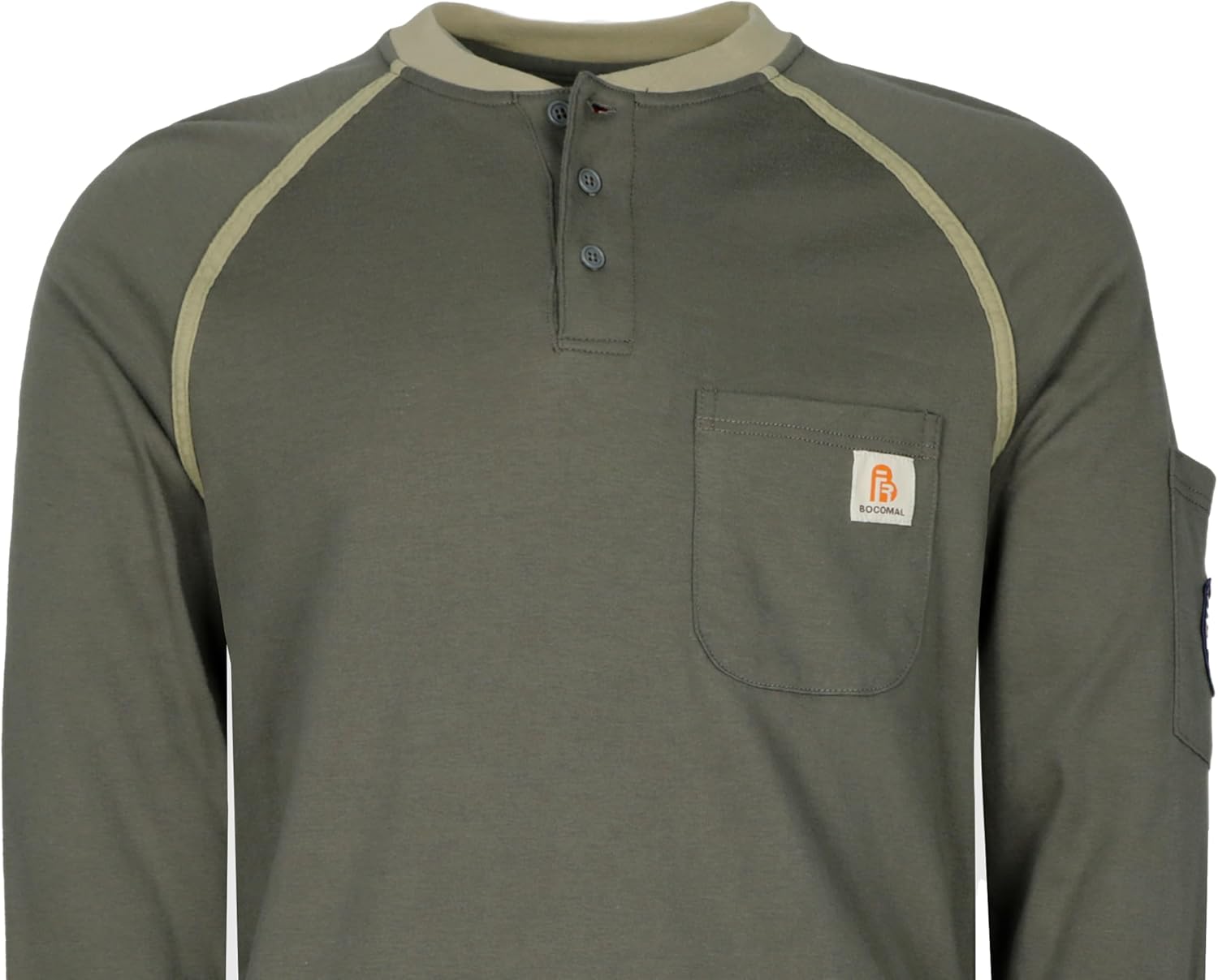 BOCOMAL FR Shirts 5.5oz Light Weight Henley and Short Sleeve Flame Resistant/Fire Retardant Clothing Shirt