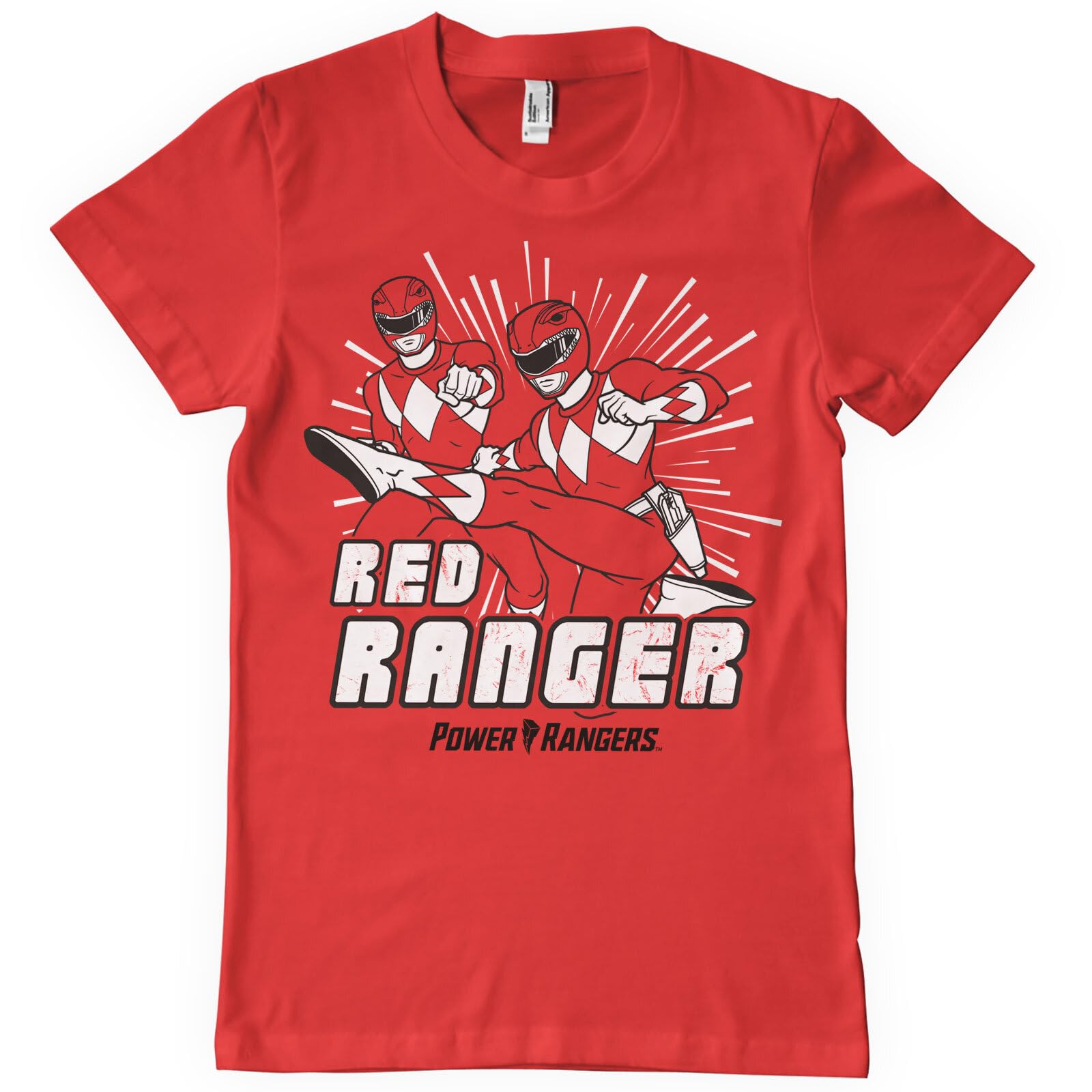 Power Rangers Officially Licensed Red Ranger Mens T-Shirt (Red), X-Large