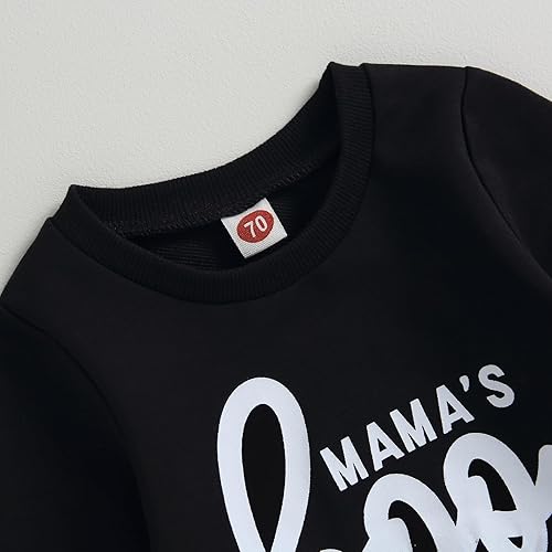 Miniatura 3 de mlpeerw Conjunto de Halloween para bebé, niño, My First Halloween Boo, conjunto de letras impresas para niños pequeños, sudadera y pantalones para