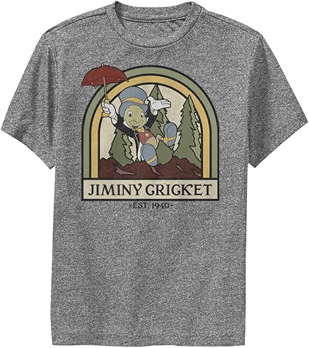 Disney T-Shirt Jiminy Nature pour Enfant, Gris Anthracite ch