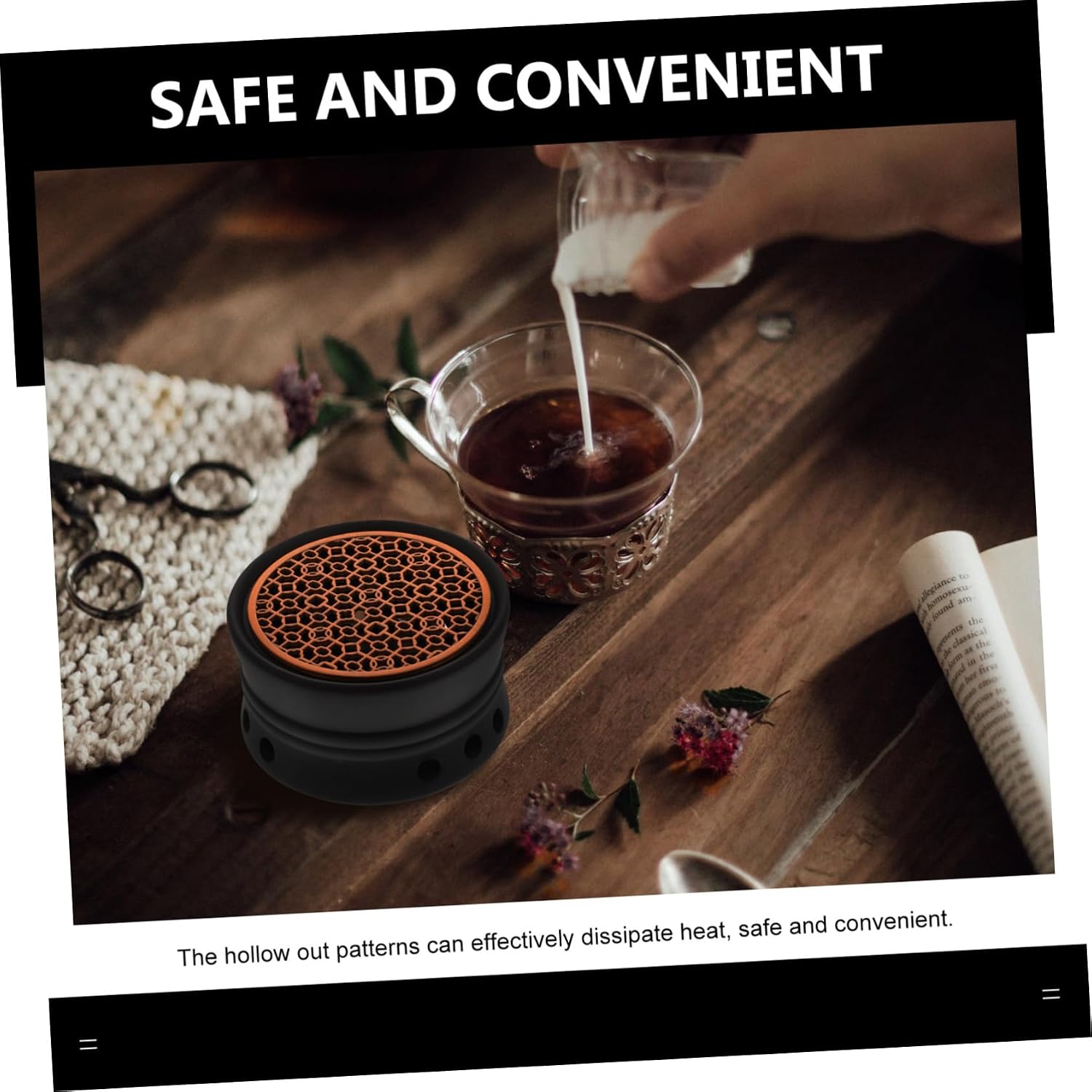 NOLITOY 1pc Ceramic Japanese Tea Warmer Multi-Functional Candle Stand for Teapots Food Heating Non- Base for Home Office and Tea House Use