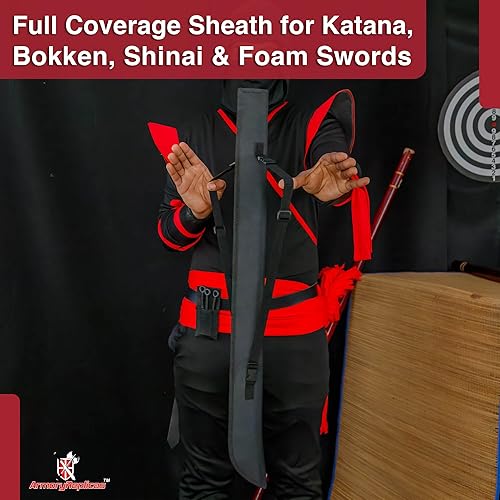 Miniatura 10 de Armory Replicas Katana Bokken Shinai Foam Sword - Estuche de transporte de nailon