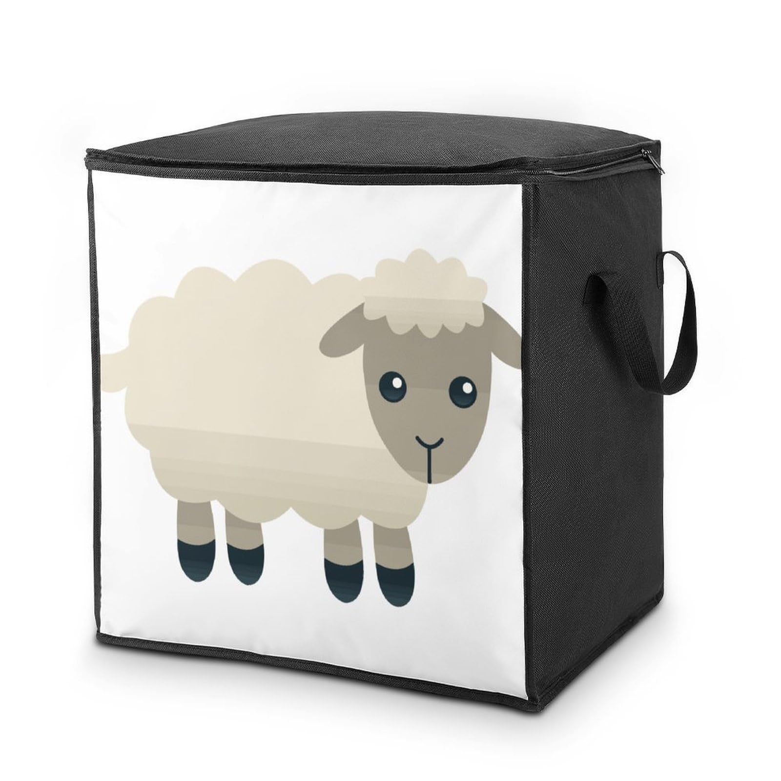 Lyfthologen 70L Storage Bags, Sheep Storage Box with Lid Zipper And Handles, Clothes Bags for Quilt, Blankets, Bedding