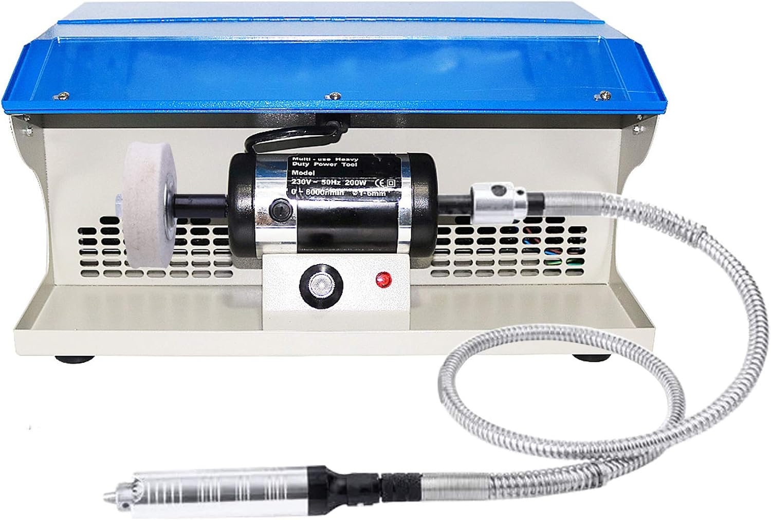 YUCHENGTECH Jewelry Polishing Buffing Machine Jewelry Jade Polishing Machine Bench Top Jewelry Buffer Polisher with Light and Vacuuming(110V, Jewelry suit)