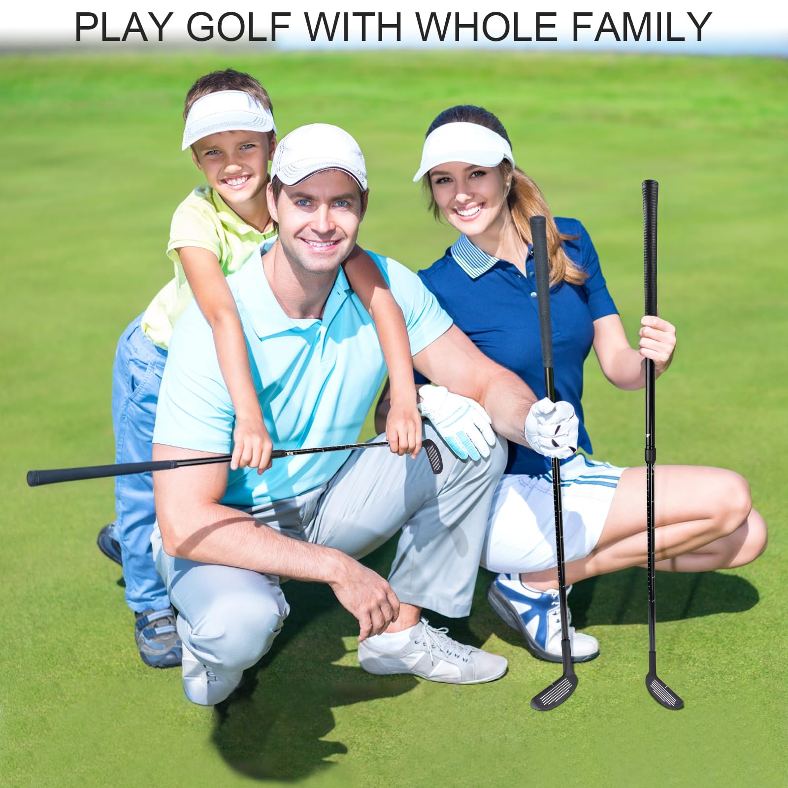 KOFULL Golf Chipper Golf Club Double Sided Adjustable Golf Chipper Telescopic Golf Club for Men Women Child