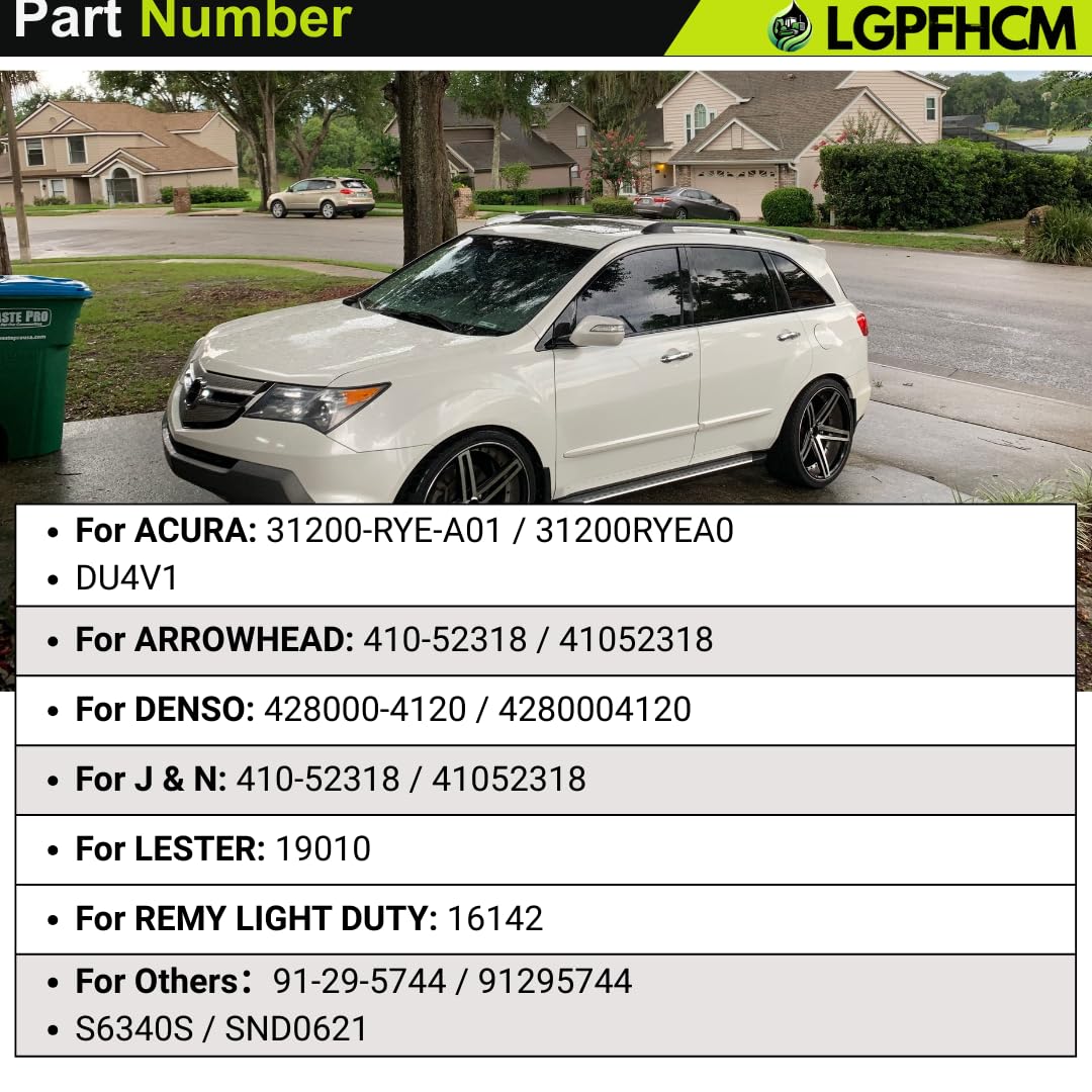 410-52318 12V 1.8KW 19-Tooth Starter Motor Compatible with Acura MDX 2007 2008 2009 V6 3.7L Counterclockwise Replace# 428000-4120 31200-RYE-A01
